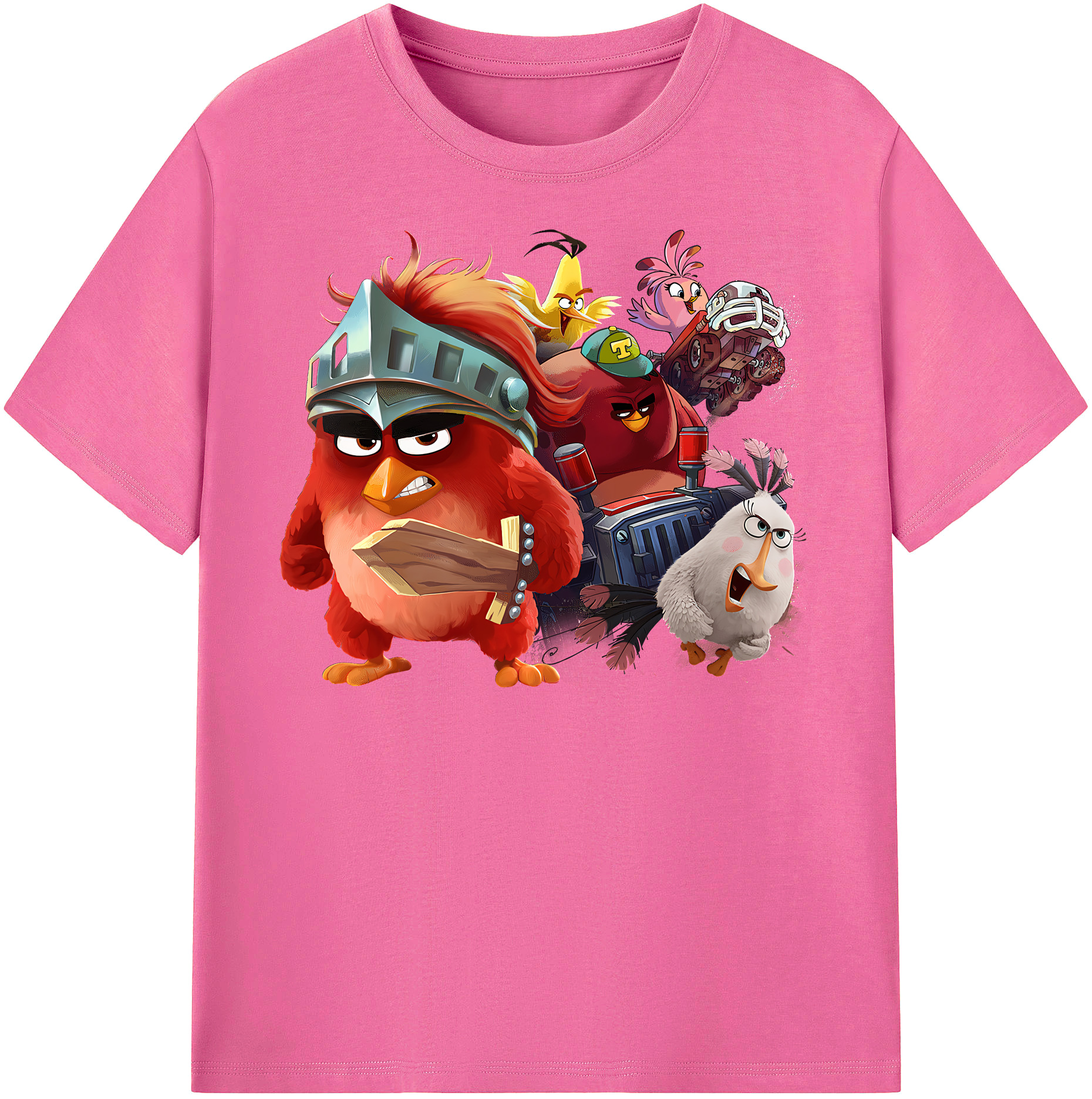（画像用） Angry Birds アングリーバード レディースカジュアルプリントTシャツ（綿100％）